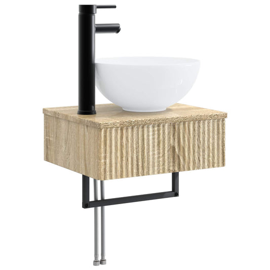 Wall-Mounted Wash Basin Sonoma Oak 40 x 35 x 39 cm Wall-Mounted Wash Basin Sonoma Oak 40 x 35 x 39 cm