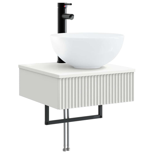 Wall-Mounted Wash Basin White 40 x 41 x 40.5 cm Engineered Wood Wall-Mounted Wash Basin White 40 x 41 x 40.5 cm Engineered Wood