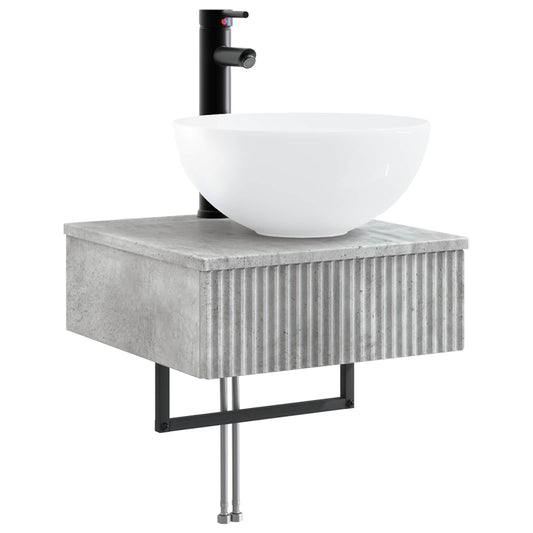 Wall-Mounted Wash Basin Concrete Grey 40 x 41 x 40.5 cm Wall-Mounted Wash Basin Concrete Grey 40 x 41 x 40.5 cm