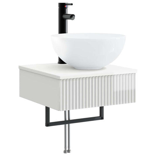 Wall-Mounted Wash Basin High Gloss White 40 x 41 x 40.5 cm Wall-Mounted Wash Basin High Gloss White 40 x 41 x 40.5 cm
