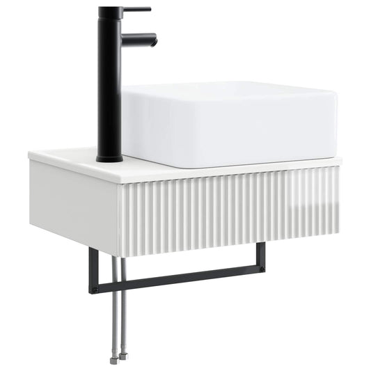 Wall-Mounted Wash Basin High Gloss White 53 x 35 x 39 cm Wall-Mounted Wash Basin High Gloss White 53 x 35 x 39 cm