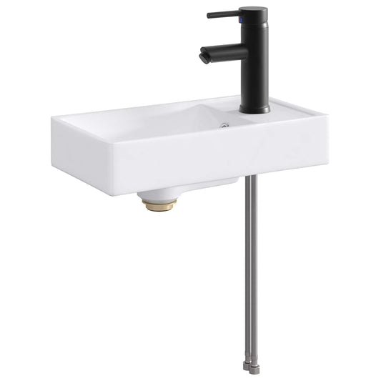 Bathroom Sink with Faucet and Drain Matte Black Bathroom Sink with Faucet and Drain Matte Black