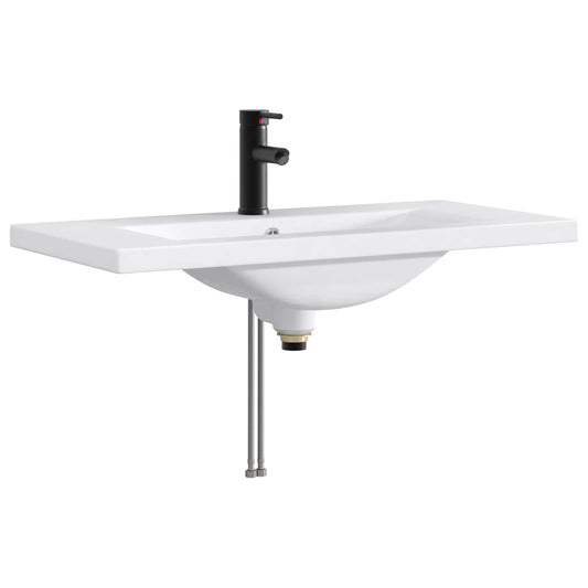 Bathroom Wash Basin Matte Black 81 x 40 x 17.5 cm Metal Bathroom Wash Basin Matte Black 81 x 40 x 17.5 cm Metal