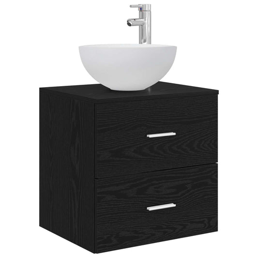 Wall-Mounted Sink Vanity Black Oak 49.5 x 35 x 63 cm Wall-Mounted Sink Vanity Black Oak 49.5 x 35 x 63 cm