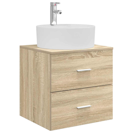 Wall-Mounted Sink Vanity Sonoma Oak 49.5 x 44.5 x 65 cm Wall-Mounted Sink Vanity Sonoma Oak 49.5 x 44.5 x 65 cm