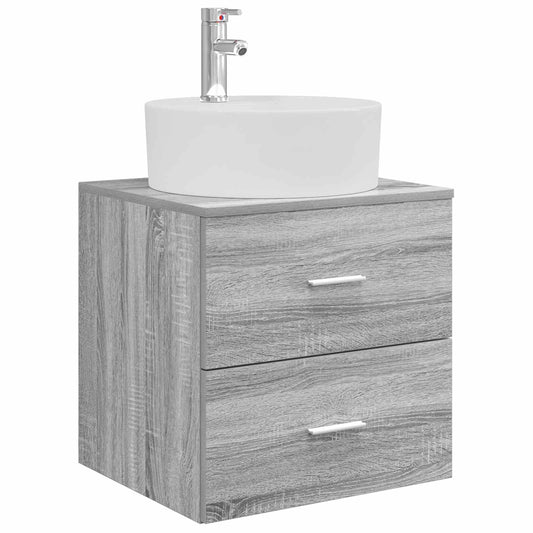 Wall-Mounted Sink Vanity Grey Sonoma 49.5 x 44.5 x 65 cm Wall-Mounted Sink Vanity Grey Sonoma 49.5 x 44.5 x 65 cm