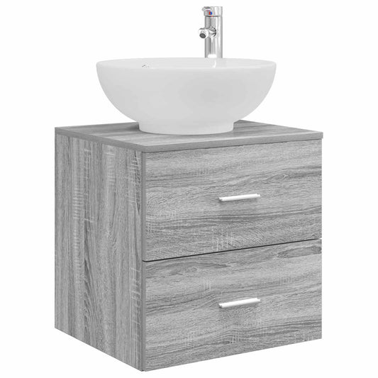 Wall-Mounted Sink Vanity Grey Sonoma 49.5 x 44.5 x 66.5 cm Wall-Mounted Sink Vanity Grey Sonoma 49.5 x 44.5 x 66.5 cm