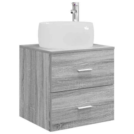 Wall-Mounted Sink Vanity Grey Sonoma 49.5 x 44.5 x 66 cm Wall-Mounted Sink Vanity Grey Sonoma 49.5 x 44.5 x 66 cm