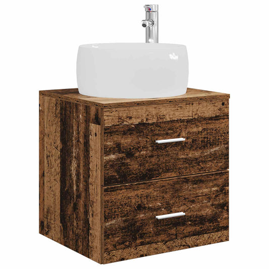 Wall-Mounted Sink Vanity Old Wood 49.5 x 44.5 x 66 cm Wall-Mounted Sink Vanity Old Wood 49.5 x 44.5 x 66 cm