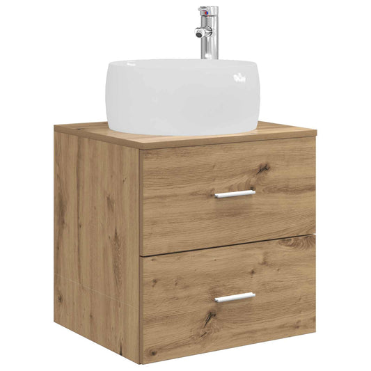 Wall-Mounted Sink Vanity Artisan Oak 49.5 x 44.5 x 66 cm Wall-Mounted Sink Vanity Artisan Oak 49.5 x 44.5 x 66 cm