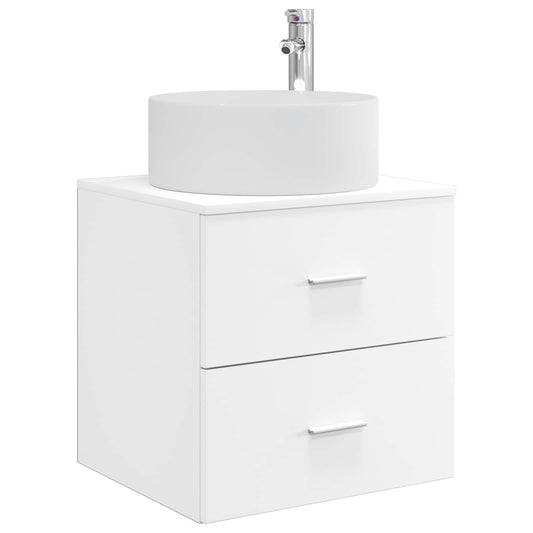 Wall-Mounted Sink Vanity White 49.5 x 44.5 x 65.5 cm Wall-Mounted Sink Vanity White 49.5 x 44.5 x 65.5 cm