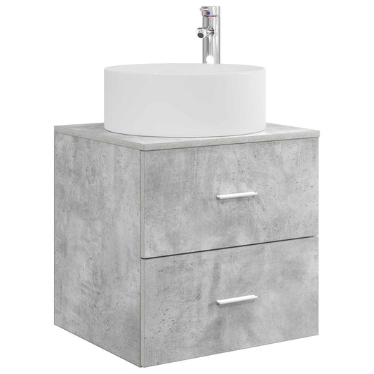 Wall-Mounted Sink Vanity Concrete Grey 49.5 x 44.5 x 65.5 cm Wall-Mounted Sink Vanity Concrete Grey 49.5 x 44.5 x 65.5 cm