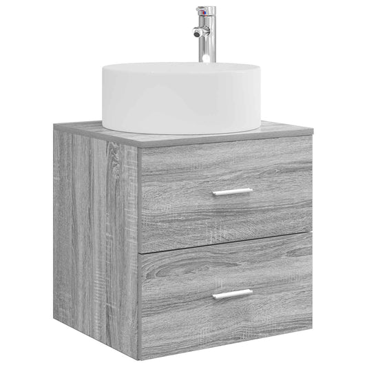Wall-Mounted Sink Vanity Grey Sonoma 49.5 x 44.5 x 65.5 cm Wall-Mounted Sink Vanity Grey Sonoma 49.5 x 44.5 x 65.5 cm