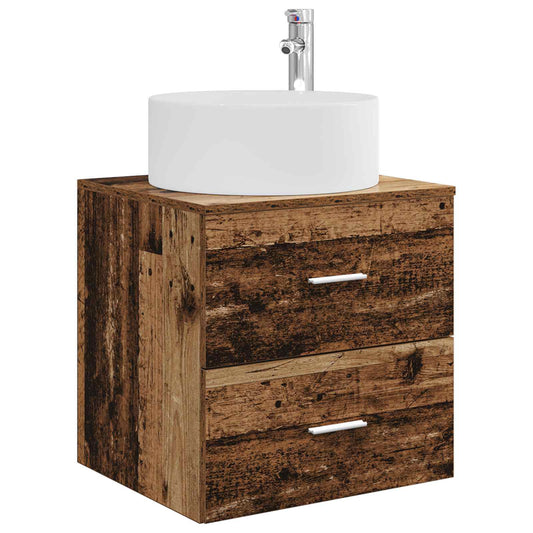Wall-Mounted Sink Vanity Old Wood 49.5 x 44.5 x 65.5 cm Wall-Mounted Sink Vanity Old Wood 49.5 x 44.5 x 65.5 cm