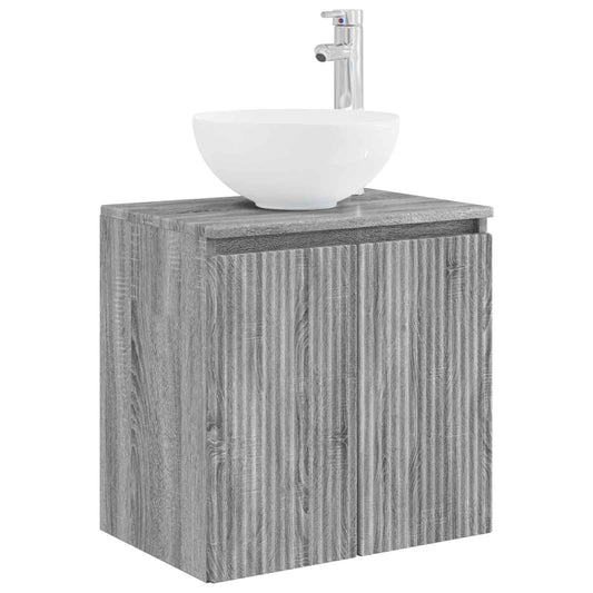 Wall-Mounted Sink Vanity Grey Sonoma 49.5 x 41 x 64.5 cm Wall-Mounted Sink Vanity Grey Sonoma 49.5 x 41 x 64.5 cm