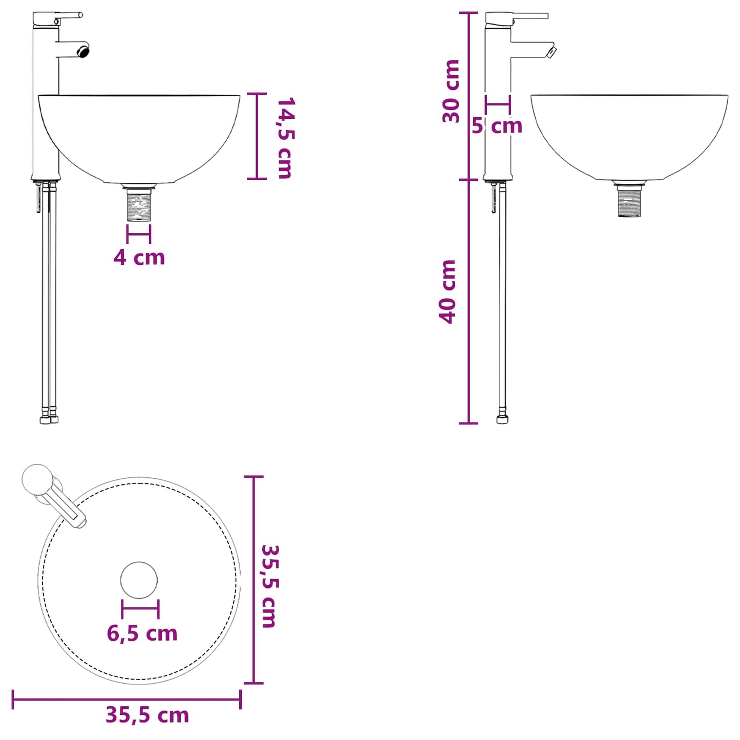 Wall-Mounted Sink Vanity Grey Sonoma 49.5 x 41 x 64.5 cm