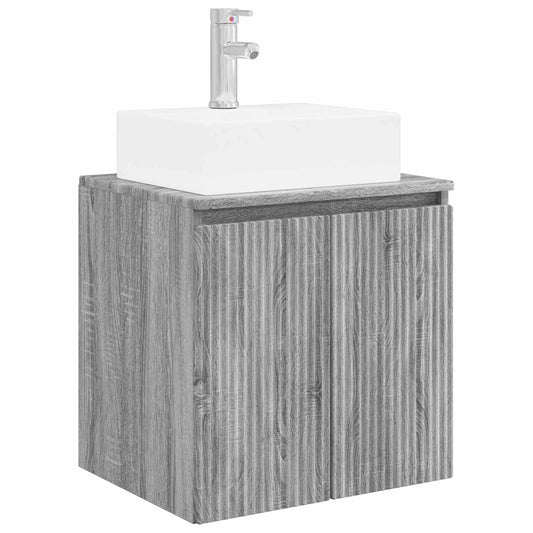 Wall-Mounted Sink Vanity Grey Sonoma 49.5 x 41 x 62.5 cm Wall-Mounted Sink Vanity Grey Sonoma 49.5 x 41 x 62.5 cm