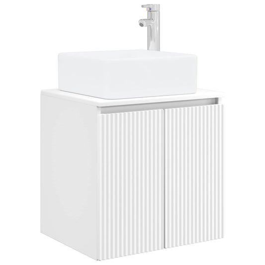 Wall-Mounted Sink Vanity White 53 x 35 x 63 cm Engineered Wood Wall-Mounted Sink Vanity White 53 x 35 x 63 cm Engineered Wood