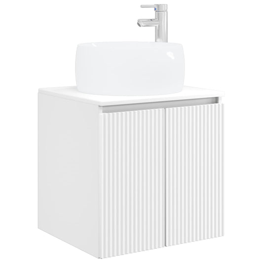 Wall-Mounted Sink Vanity White 49.5 x 44.5 x 66 cm Wall-Mounted Sink Vanity White 49.5 x 44.5 x 66 cm