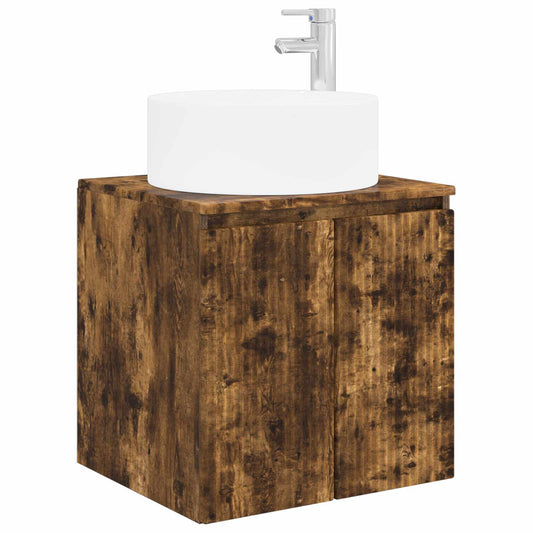 Wall-mounted Sink Vanity Smoked Oak 49.5 x 44.5 x 65.5 cm Wall-mounted Sink Vanity Smoked Oak 49.5 x 44.5 x 65.5 cm