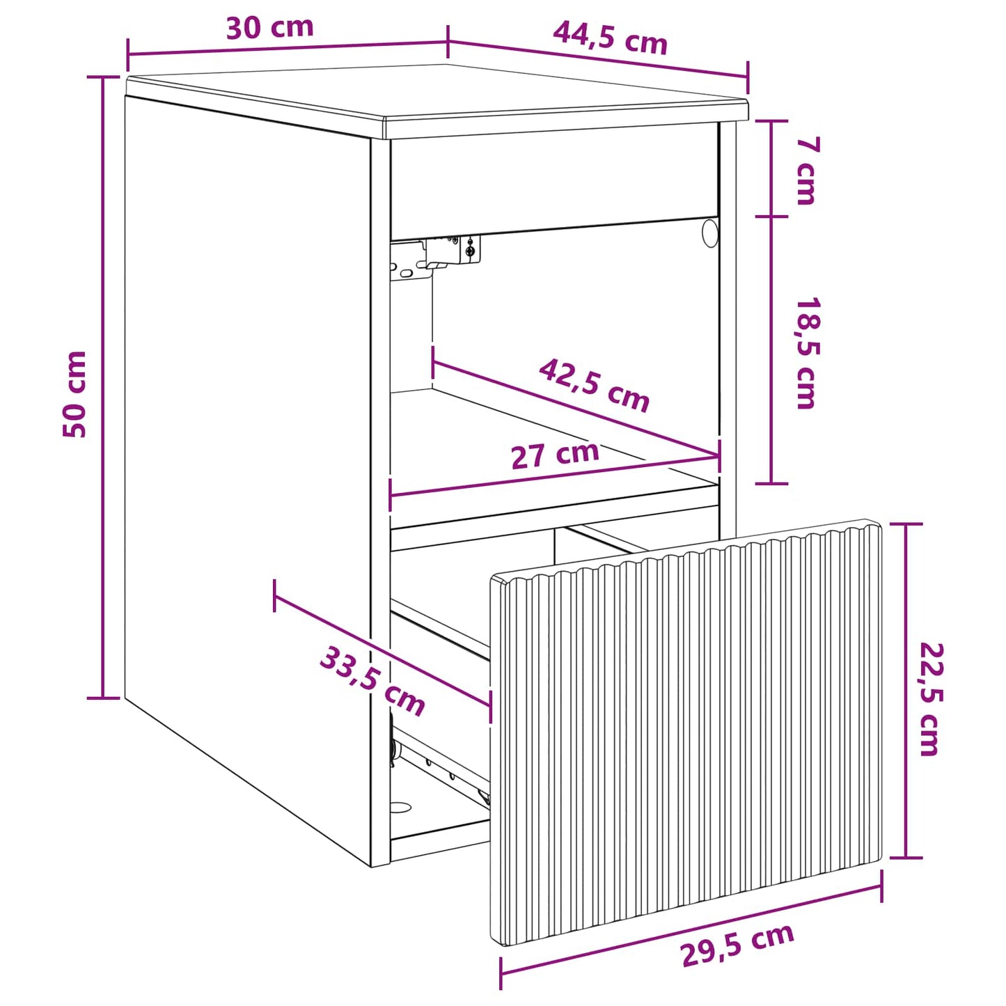 Bathroom Cabinet Grey Sonoma 30 x 44.5 x 50 cm Engineered Wood