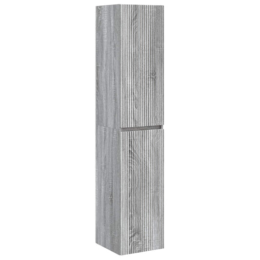 Wall-mounted Bathroom Cabinet Grey Sonoma 33 x 34.5 x 160 cm Wall-mounted Bathroom Cabinet Grey Sonoma 33 x 34.5 x 160 cm
