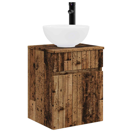 Wall-mounted Sink Vanity Old Wood 39 x 35 x 63 cm Wall-mounted Sink Vanity Old Wood 39 x 35 x 63 cm