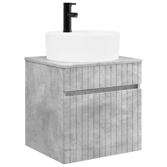 Wall-mounted Sink Vanity Concrete Grey 49 x 44.5 x 65 cm Wall-mounted Sink Vanity Concrete Grey 49 x 44.5 x 65 cm