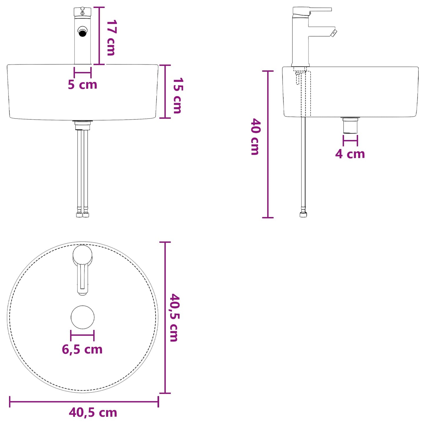 Wall-mounted Sink Vanity Grey Sonoma 49 x 44.5 x 65 cm
