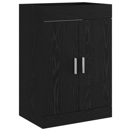 Bathroom Under Sink Cabinet Black Oak 56 x 37.5 x 81 cm Bathroom Under Sink Cabinet Black Oak 56 x 37.5 x 81 cm