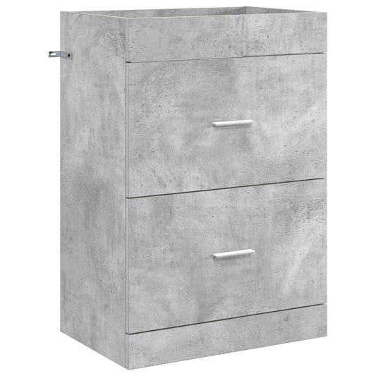 Bathroom Under Sink Cabinet Concrete Grey 56 x 37.5 x 81 cm Bathroom Under Sink Cabinet Concrete Grey 56 x 37.5 x 81 cm