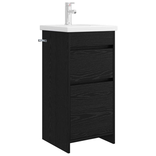 Bathroom Vanity with Sink Black Oak 42 x 40 x 84.5 cm Bathroom Vanity with Sink Black Oak 42 x 40 x 84.5 cm