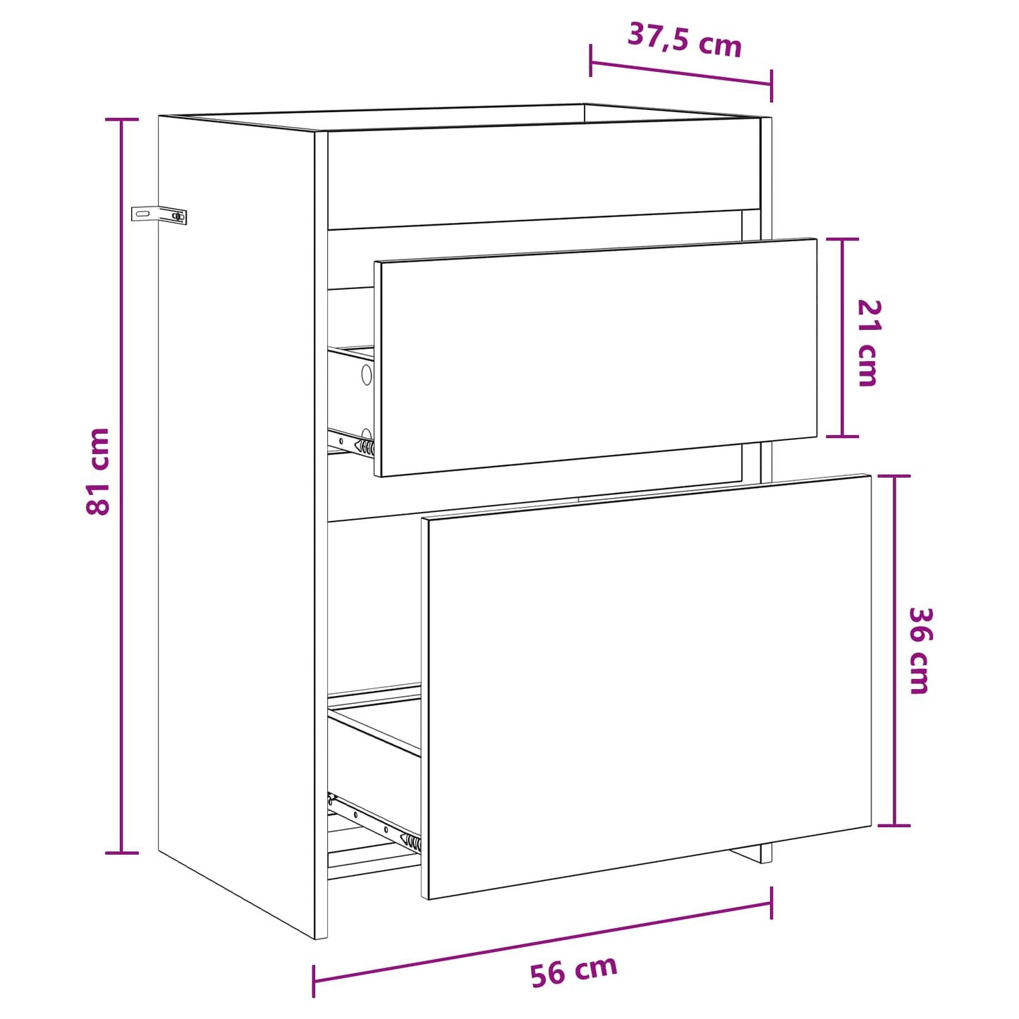 Bathroom Under Sink Cabinet Sonoma Oak 56 x 37.5 x 81 cm