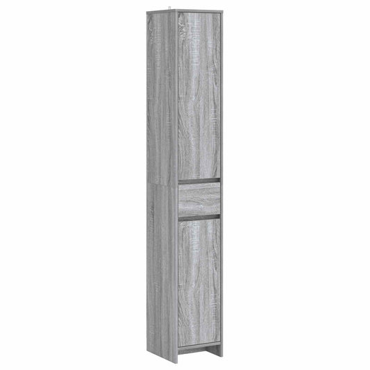 Bathroom Cabinet Grey Sonoma 30 x 33 x 190 cm Engineered Wood Bathroom Cabinet Grey Sonoma 30 x 33 x 190 cm Engineered Wood