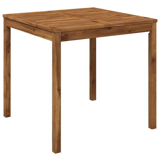 Garden Dinner Table Natural 80 x 80.5 x 75 cm Solid Acacia Wood Garden Dinner Table Natural 80 x 80.5 x 75 cm Solid Acacia Wood