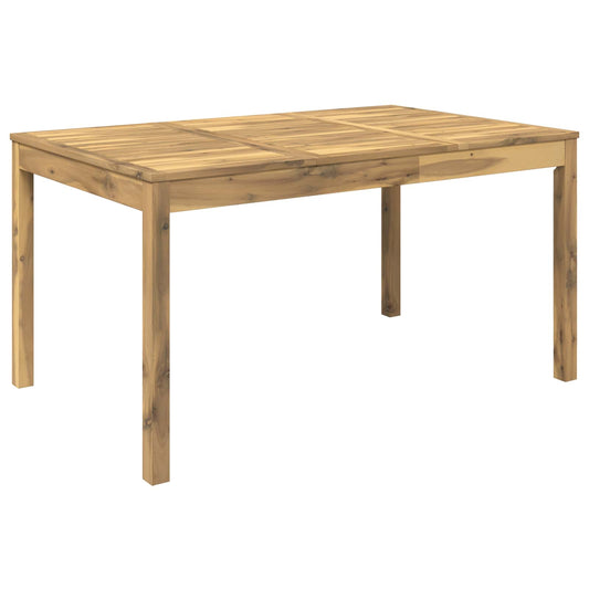 Garden Dinner Table White 147 x 88.5 x 75 cm Solid Acacia Wood Garden Dinner Table White 147 x 88.5 x 75 cm Solid Acacia Wood