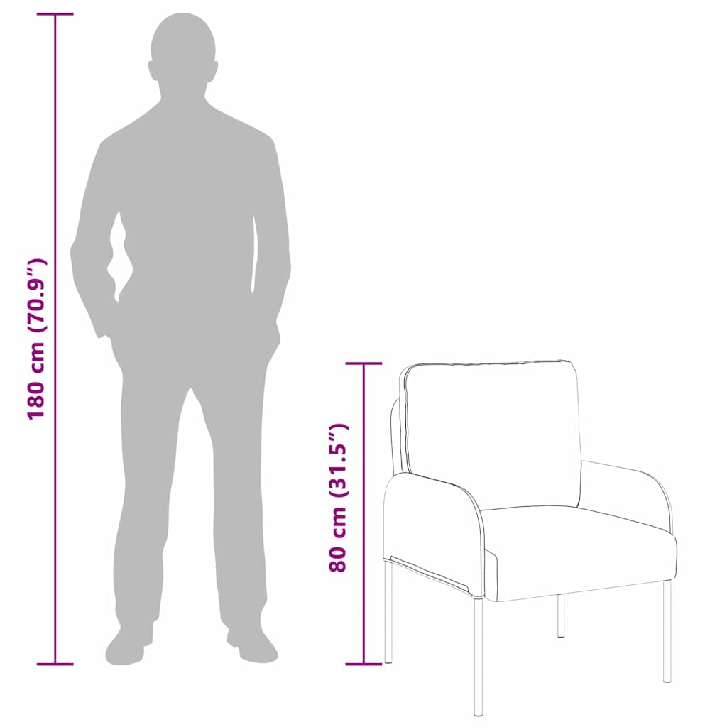 Sofas with Cushion Black 60 x 56 x 80 cm Plywood