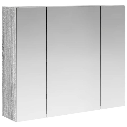 Bathroom Mirror Cabinet Grey Sonoma 60 x 14.5 x 50 cm Bathroom Mirror Cabinet Grey Sonoma 60 x 14.5 x 50 cm