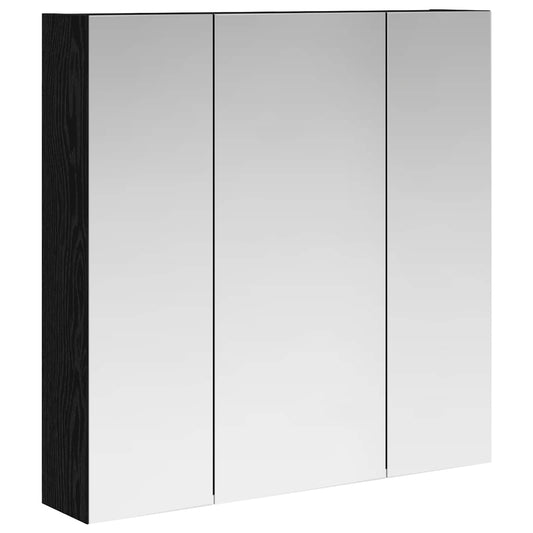 Bathroom Mirror Cabinet Black Oak 70 x 14.5 x 70 cm Bathroom Mirror Cabinet Black Oak 70 x 14.5 x 70 cm