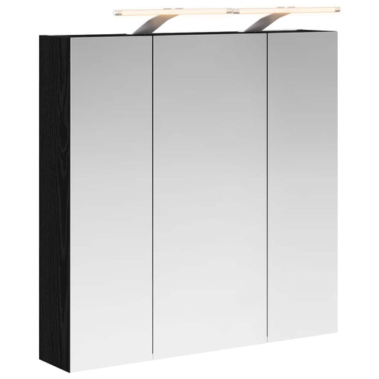 Bathroom Mirror Cabinet Black Oak 70 x 14.5 x 70 cm Bathroom Mirror Cabinet Black Oak 70 x 14.5 x 70 cm
