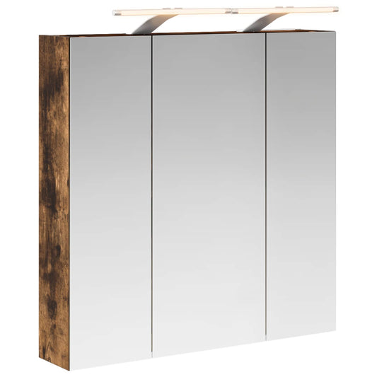 Bathroom Mirror Cabinet Smoked Oak 70 x 14.5 x 70 cm Bathroom Mirror Cabinet Smoked Oak 70 x 14.5 x 70 cm
