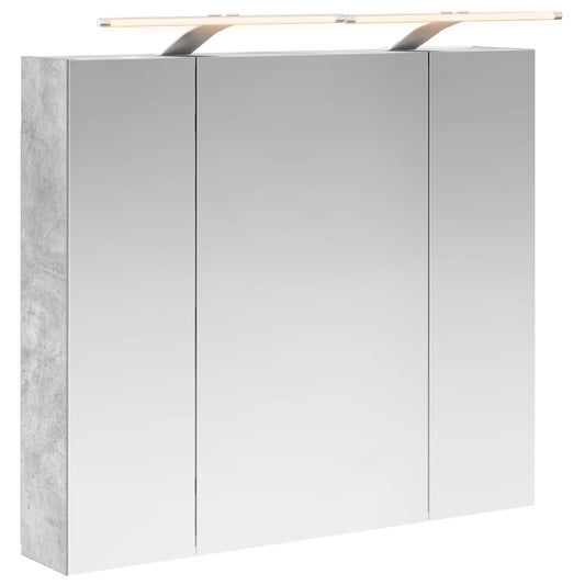 Bathroom Mirror Cabinet Concrete Grey 80 x 14.5 x 70 cm Bathroom Mirror Cabinet Concrete Grey 80 x 14.5 x 70 cm