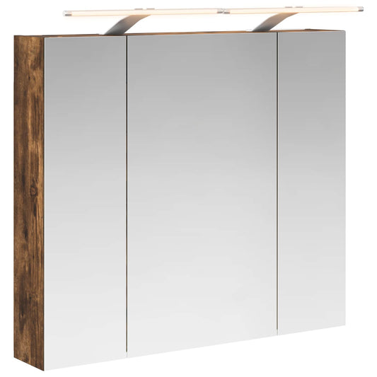 Bathroom Mirror Cabinet Smoked Oak 80 x 14.5 x 70 cm Bathroom Mirror Cabinet Smoked Oak 80 x 14.5 x 70 cm