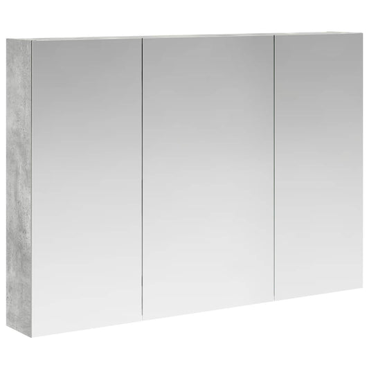 Bathroom Mirror Cabinet Concrete Grey 100 x 14.5 x 70 cm Bathroom Mirror Cabinet Concrete Grey 100 x 14.5 x 70 cm