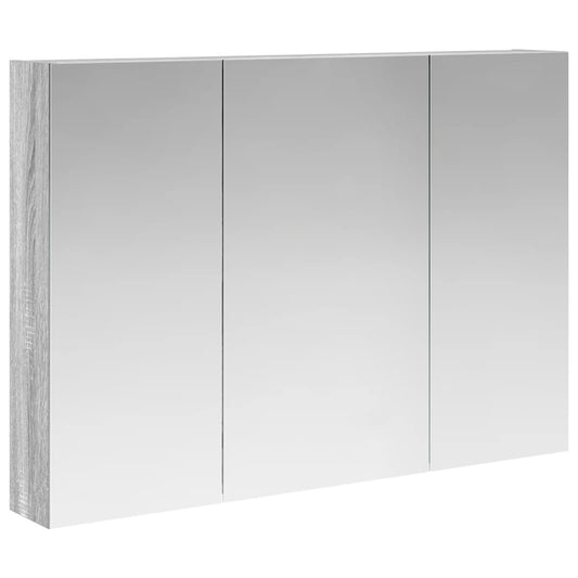 Bathroom Mirror Cabinet Grey Sonoma 100 x 14.5 x 70 cm Bathroom Mirror Cabinet Grey Sonoma 100 x 14.5 x 70 cm