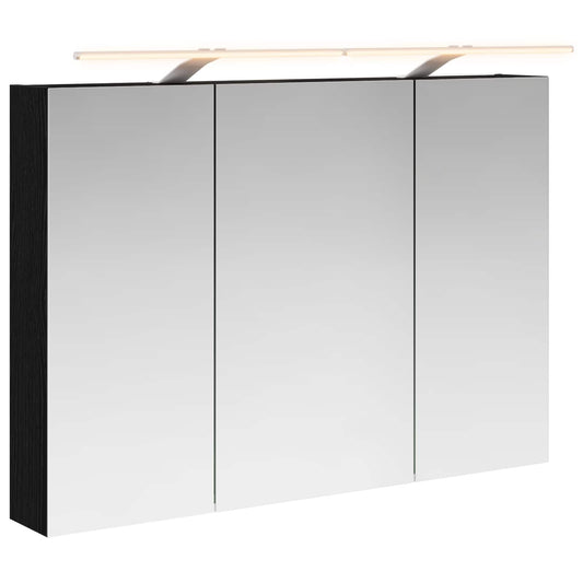 Bathroom Mirror Cabinet Black Oak 100 x 14.5 x 70 cm Bathroom Mirror Cabinet Black Oak 100 x 14.5 x 70 cm