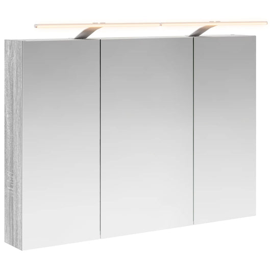 Bathroom Mirror Cabinet Grey Sonoma 100 x 14.5 x 70 cm Bathroom Mirror Cabinet Grey Sonoma 100 x 14.5 x 70 cm