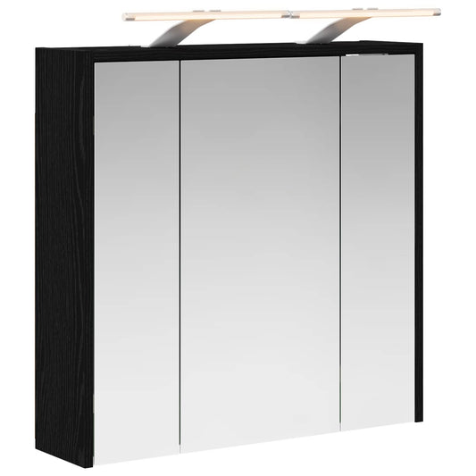 Bathroom Mirror Cabinet Black Oak 63.5 x 16 x 62.5 cm Bathroom Mirror Cabinet Black Oak 63.5 x 16 x 62.5 cm