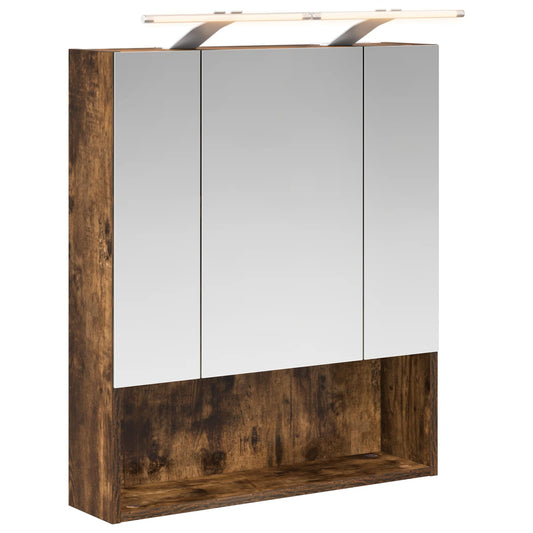 Bathroom Mirror Cabinet Smoked Oak 60 x 14.5 x 70 cm Bathroom Mirror Cabinet Smoked Oak 60 x 14.5 x 70 cm