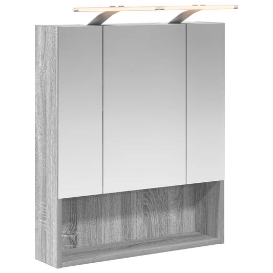 Bathroom Mirror Cabinet Grey Sonoma 60 x 14.5 x 70 cm Bathroom Mirror Cabinet Grey Sonoma 60 x 14.5 x 70 cm